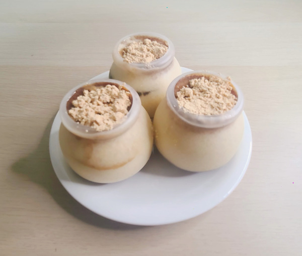 フライパンで作る♪キクラゲ黒蜜きなこプリンの写真